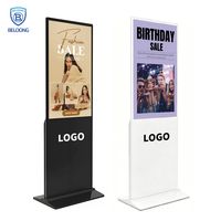 Vente flash : Kiosque d'affichage numérique sur pied 43, 50, 55 pouces, écran tactile interactif, affichage publicitaire LCD intérieur