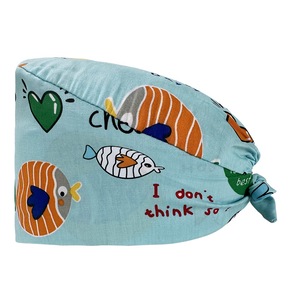 Gorro Quirúrgico Dental con Lazo Trasero, Unisex, de Algodón Transpirable, con Banda Absorbente de Sudor, con Estampado Bonito para Clínica Dental - Product Image 6
