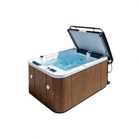 Spa de plein air haut de gamme pour 2 personnes, bain à remous autoportant avec massage, pour jardin, hôtel, maison d'hôtes, usage de loisirs