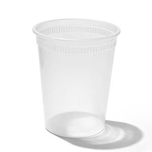 [240ct] 32 oz PP <b>Plastic</b> Heavy Duty Deli <b>Containers</b> with Lids Microwavable <b>Clear</b> - Product Image 1