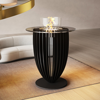 Cheminée modulaire artistique de luxe avec brûleurs interchangeables au bioéthanol et électriques pour villa, hôtel, hall d'entrée, salon