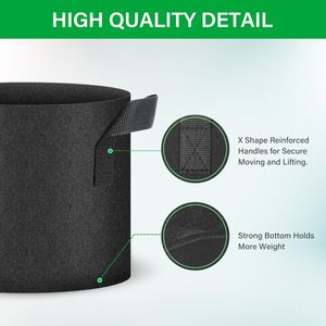 Sacs de culture de légumes en feutre pliables, écologiques, durables, avec logo personnalisé de haute qualité - Product Image 5