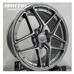Ruedas Forjadas Monoblock Personalizadas GRAYFOX en Gris Acero de 18 19 20 22 Pulgadas 5x112 5x114.3 para <span class=keywords><strong>Audi</strong></span> Q5 B9 <span class=keywords><strong>A4</strong></span> A6 A7 RS6 C5 C6 B6 <span class=keywords><strong>B7</strong></span> B8 - Product Image 2