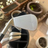 Ensemble de fers de golf forgés, fers en acier au carbone à lancement élevé avec rainures de précision pour les golfeurs hommes, entraînement et compétition sur le terrain