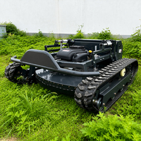 Tondeuse à gazon télécommandée tout-terrain 900 mm sur chenilles 16 CV pour l'élimination de l'herbe haute et des arbustes CE EPA EURO 5