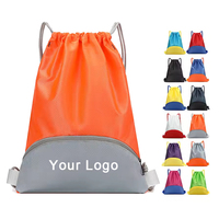 Sac de Sport à Cordon Personnalisable avec Logo, Imperméable en Oxford, Tendance avec Fermeture Éclair, Portable, en Polyester, pour Promotions de Salle de Sport
