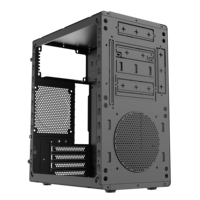 Wholesale Black M-ATX Office Case Desktop PC Case Mid Tower Aluminum Office Computer Casing PC Chassis Micro ATX Computer Case