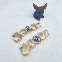 Uñas a presión, hechas a mano, Forma cuadrada corta, taladro grande de ojo de gato, alta calidad, reutilizable.