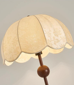Lampadaire LED de salon vintage de style français, style Wabi-sabi rétro, abat-jour en tissu, pour hôtel, près du canapé, à intensité variable, haute luminosité - Product Image 2