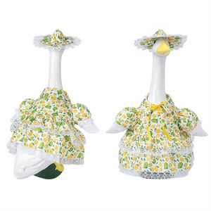Nuevo Conjunto de Poliéster con Estampado de Limones Estilo Lindo para Bebé (0-24M) con Sombrero Grande Blanco y Falda, Ideal para Decoración de Porche y Patio - Product Image 5