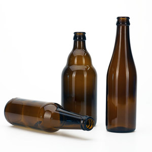 VISTA Top vuoto 250ml 330ml 500ml ambra smeraldo bottiglia di vetro verde con tappo a corona per bevande birra - Product Image 1