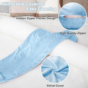 Almohada cilíndrica larga multiusos de color sólido con logotipo personalizado OEM, almohada <span class=keywords><strong>cervical</strong></span> de dos tamaños, almohada de cuerpo tipo bolster. - Product Image 3