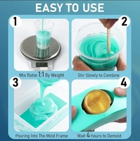 Caoutchouc de silicone liquide haute reproduction de détail pour la fabrication de moules en gypse et en béton pour grandes sculptures, silicone bicomposant AB