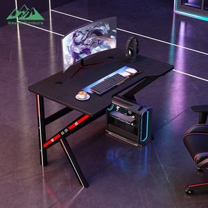 <span class=keywords><strong>Bureau</strong></span> de jeu professionnel Wayon en forme de K, table PC en fibre de carbone avec accents de course RGB et arc ergonomique pour les sports électroniques - Product Image 4