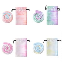 Cravate à cheveux bohème en spirale Long Dreadlock Accessoires Attaches à cheveux pliables Fil de fer Supports pour queue de cheval Bandes de cheveux colorées
