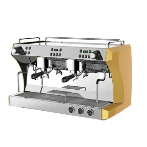 Mesin Kopi 2 Kelompok Espresso Otomatis 110V, Mesin Pembuat Kopi Harga Murah