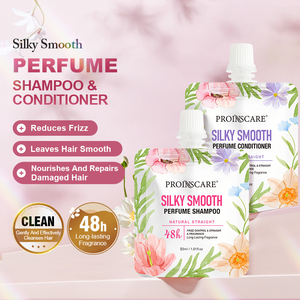 Champú y Acondicionador con Aroma Floral de 50 ml, Suave como la Seda, Reparación Profunda, Antiencrespamiento, Tamaño de Viaje, Cuidado del Cabello - Product Image 1