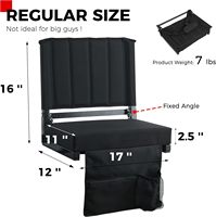 Sièges de stade avec dossier, chaises de tribune avec dossier et coussin, sièges de tribune rembourrés épais, comprenant une sangle d'épaule