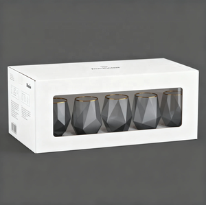 Conjunto de Taças de Vinho Verde Sunyo em Forma de Diamante para Vinho Tinto e Branco Extração de Palavras-Chave - Product Image 5