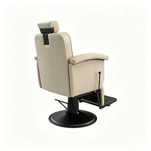 Fauteuil de Barbier Moderne en Cuir avec Rotation à 360 Degrés et Pompe Hydraulique pour Salons de Coiffure et Instituts de Beauté - Mobilier de Salon Commercial - Product Image 5