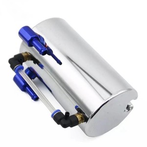 Réservoir de liquide de refroidissement universel en alliage d'aluminium, 10L, avec raccords bleus, pour mise à niveau du système de refroidissement du moteur - Product Image 3