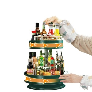 Rotatable <b>Kitchen</b> Spice Rack Multi Tier Countertop <b>Storage</b> Turntable Removable For Condiment Organization - Product Image 4