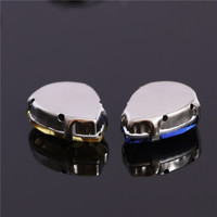 Hochwertige Teardrop Strass 7 X10 Mm flache Rückseite Glas Strass Stein für Kleidungs stück Nähen auf Kristall DIY Hochzeits kleid Taschen Schuhe