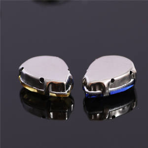 Diamantes de imitación en forma de lágrima de alta calidad, piedras de cristal de 7x10 Mm con parte trasera plana para coser ropa, bolsos de vestir de boda, zapatos - Product Image 2