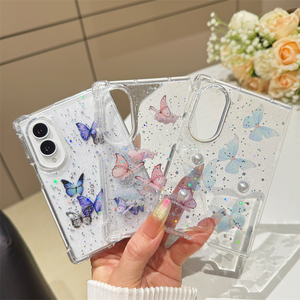 เคสโทรศัพท์ใสกันกระแทกแบบมีกลิตเตอร์ลายผีเสื้อสำหรับ iPhone 18 Fold ลดราคาสุดคุ้ม - Product Image 1