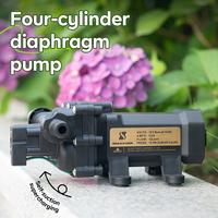 Pompe à membrane de suralimentation auto-aspirante 12v Pompe à eau à membrane électrique à quatre cylindres avec moteur en cuivre pur