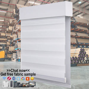 مخصص فندق منزل التحكم عن بعد ليلا ونهارا ستائر كهربائية مزدوجة الظل بمحرك مزدوج النافذة - Product Image 5