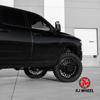Rines SJ Personalizados de 22-28 Pulgadas, Rines Forjados Dobles de Aluminio en Negro Mate, Nuevos Rines Profundos para Camioneta Ford F150 F250 Dodge Ram