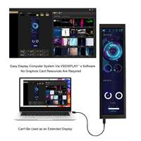 Écran LCD étiré, écran secondaire 8,8 pouces 1920x480, thème intégré, moniteur LCD portable pour PC, surveillance de la température du processeur et de la carte graphique