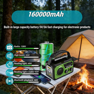 Radio d'urgence solaire/à manivelle Alecter APH-SR18 Outdoor Energy Nexus multi-charge avec prévisions météo NOAA, batterie externe, boussole et triple lampe - Product Image 4