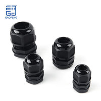 Presse-étoupe en plastique industrielle imperméable noire du connecteur IP68 de la basse tension 2-42mm de PA66