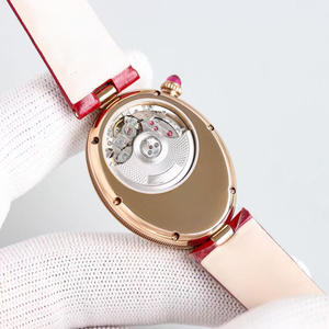 Reloj Mecánico Automático de Acero Inoxidable con Esfera de Cristal de Zafiro, Correa de Cuero/Vacuna, Resistente al Agua 5BAR, Diseño Sencillo - Product Image 5