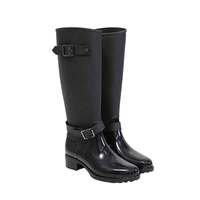 Nouvelle Arrivée 2026 – Bottes de Pluie Solides et Tendance pour Femmes, Antidérapantes, à Plateforme, à Bout Pointu, en PVC, avec Logo Personnalisé – Prix Abordable