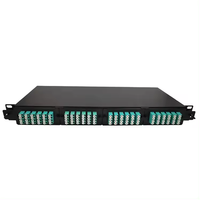 Panneau de brassage en cassette MTP/MPO pour montage en rack 1U, panneau ODF 19 pouces avec 3 modules, compatible fibre 5G/4G POE, 12 x LC Duplex