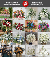 Nouvelle Boule de Fleurs Artificielles en Soie la Plus Vendue – Centre de Table Personnalisable, Taille Ajustable, Toucher Naturel Réel, Idéale pour la Remise des Diplômes et la Fête des Mères