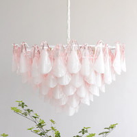 Lustre en verre à pétales de style minimaliste moderne Murano pour hôtels, idéal pour plafonds hauts, salons, chambres et salles à manger