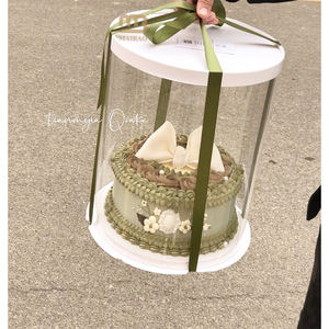 تصميم مخصص فاخر <span class=keywords><strong>2</strong></span> <span class=keywords><strong>3</strong></span> طبقات علبة كيك للمخابز عبوة كعكة بيضاء من الورق المقوى للحلوى للضيوف - Product Image 2