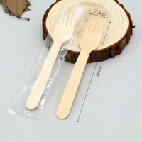 Fourchettes à fruits en bois personnalisées jetables biodégradables 100% naturelles