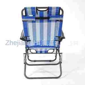 HiQu New Arrival Blue Striped Dual-Use <b>Beach</b> <b>Chair</b> Folding Companion Bed Office Lunch Break Multi-Functional - Product Image 4