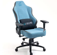 Accoudoir réglable 4D Style Racing Chaise de bureau pivotante de jeu moderne chinoise pliable en cuir synthétique Fer Dossier réglable