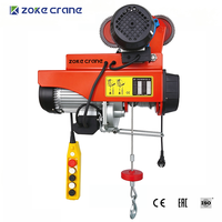 Mini palan électrique OEM à faible MOQ, 500 kg, 12 m, simple ou double crochet, moteur en cuivre pur, pour la manutention de matériaux en grenier