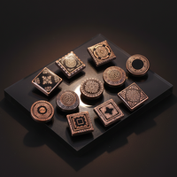 Boutons à pression en alliage de zinc rectangulaires écologiques avec logo personnalisé OEM pour vêtements Thobe musulmans - Boutons de couture sur mesure
