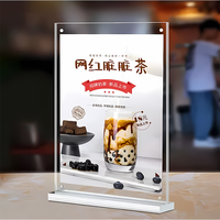 Présentoir de Table pour Carte, Publicité, Menu, Liste de Prix, Support d'Affichage pour Restaurant et Bar