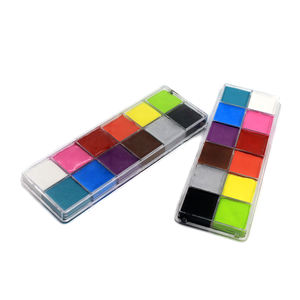 Ensemble de peinture pour le visage et le corps, 12 couleurs OEM, Art corporel, avec pinceau à base d'huile, peinture pour le visage, fête, maquillage fantaisie, <span class=keywords><strong>Palette</strong></span> de Cosplay - Product Image 3