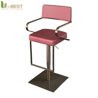 Tabourets de bar pivotants en cuir U-best, hauteur réglable, pour cuisine, maison, hôtel, restaurant, comptoir de bar