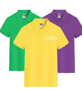 Camiseta azul marino ajustada de alta calidad para hombre, logotipo bordado personalizado, para Polo Golf, patrón sólido de punto - Product Image 1